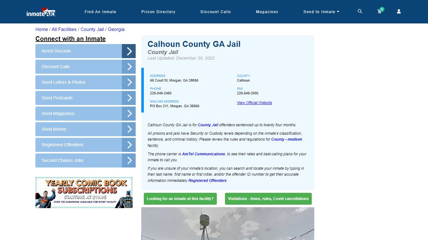 Calhoun County GA Jail - Inmate Locator - Morgan, GA